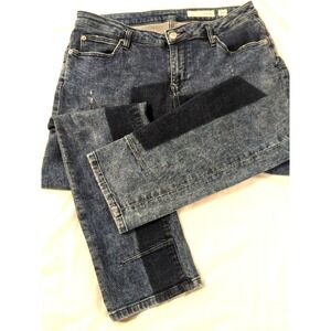Jeans Women 29 Mojo Kiko Distressed Acid Wash Tapered Color Block Grunge Boho
